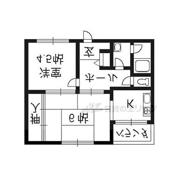 瓜生ハイツ 110｜京都府向日市寺戸町瓜生(賃貸マンション2K・1階・32.35㎡)の写真 その2