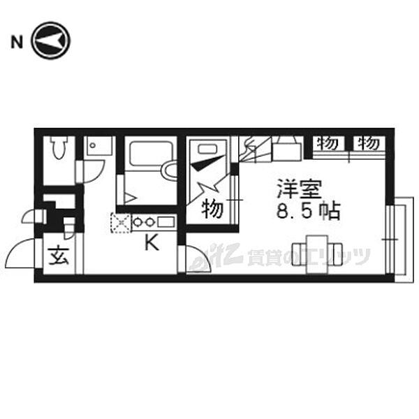 レオパレスＫＩＺＵＧＡＷＡ 205｜京都府木津川市木津川原田(賃貸アパート1K・2階・23.18㎡)の写真 その2