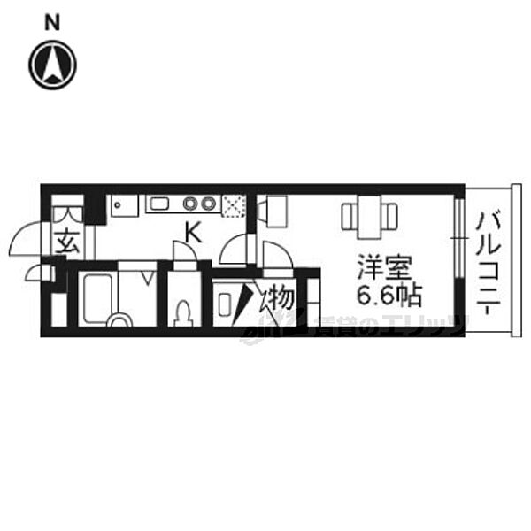 京都府京都市南区吉祥院這登西町(賃貸アパート1K・3階・19.87㎡)の写真 その2