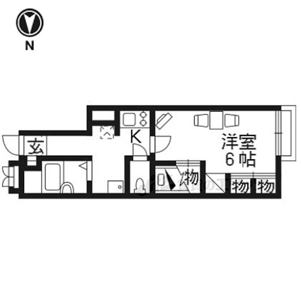 レオパレス宇治川 101｜京都府京都市伏見区向島西堤町(賃貸アパート1K・2階・23.71㎡)の写真 その2