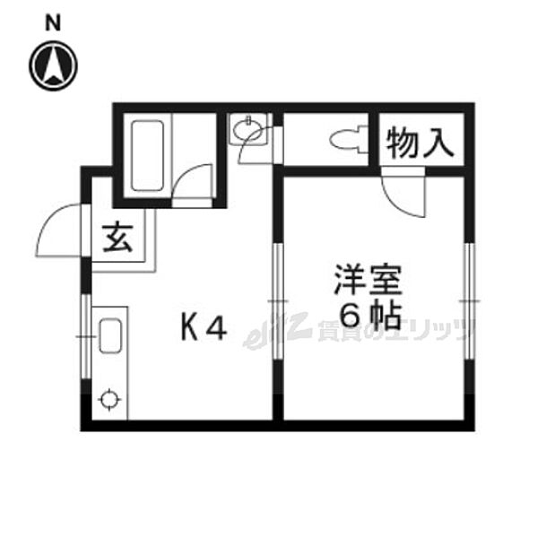 京都府京都市伏見区桃山町大津町(賃貸マンション1DK・3階・25.00㎡)の写真 その2