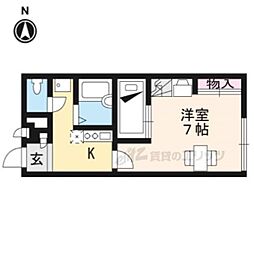 レオパレスE&Wイマムラ 1Kの間取図画像