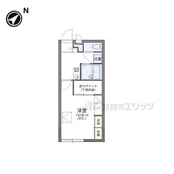 レオパレスグランファーレ 1Kの間取図画像