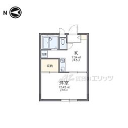 レオパレス相楽台 1Kの間取図画像