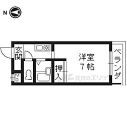 シックブルーメ 1Kの間取図画像