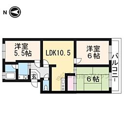 第二西川マンション 3LDKの間取図画像