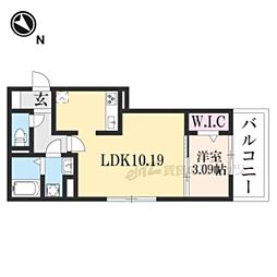 D-room松井山手南 1LDKの間取図画像