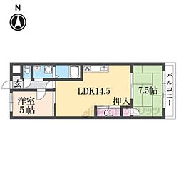 エクセル山崎 3DKの間取図画像