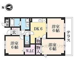 グランドール 3DKの間取図画像