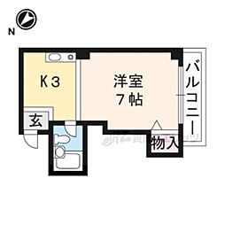 タイムスピアーズ 1Kの間取図画像
