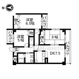 カサデ高ノ手 3LDKの間取図画像