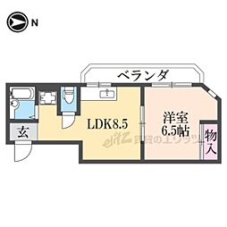 第1ふもとビル 1DKの間取図画像