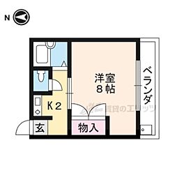 シエログランデ 1Kの間取図画像