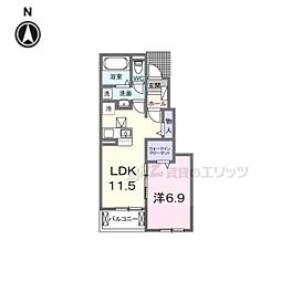 グランシャルム 1LDKの間取図画像