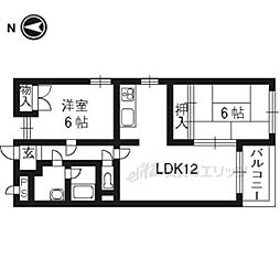 カーサM・N 2LDKの間取図画像