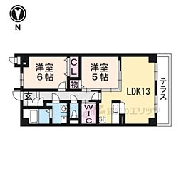ロイヤルメドウ 2LDKの間取図画像