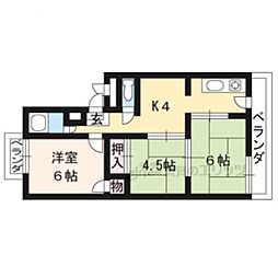 コーポラス辻 3DKの間取図画像