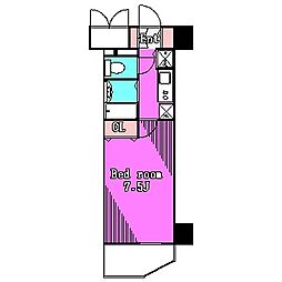 メインステージ五反田駅前 1Kの間取図画像