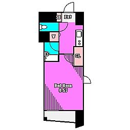 ウィンシティ上野タワー 1Kの間取図画像