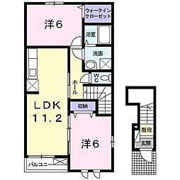 セイバリーハウス 2LDKの間取図画像