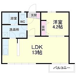 ARCO11 1LDKの間取図画像
