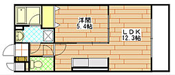 クレイス 1LDKの間取図画像