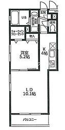 RASSURERHATAGO 1LDKの間取図画像