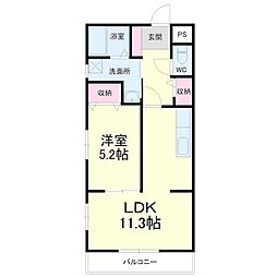 TCmansion 1LDKの間取図画像