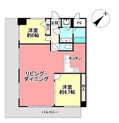 ダイアパレス足利 2LDKの間取図画像