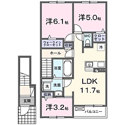 シュタインブルネン 3LDKの間取図画像
