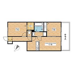アローズ 2LDKの間取図画像