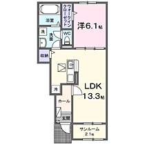 サニープレイス若宮II番館 103 ｜ 滋賀県近江八幡市若宮町469-2（賃貸アパート1LDK・1階・50.05㎡） その2