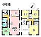 間取り：4号棟　4LDK+S　土地面積232.92m2　建物面積102.06m2