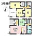 間取り：3号棟　4LDK+S　土地面積188.72m2　建物面積98.82m2