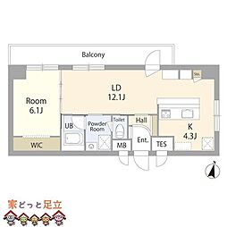 間取図画像 1LDK