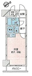 ライオンズマンション御苑前 ワンルームの間取図画像