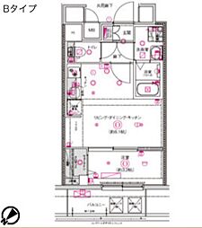 クレストタップ東別院 1LDKの間取図画像
