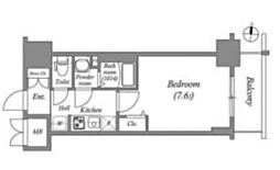 SHOKEN Residence名古屋 太閤通 1Kの間取図画像