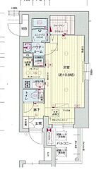 プレサンス桜通ザ・タイムズ 1Kの間取図画像