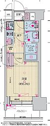 プレサンス名駅南エディフィス 1Kの間取図画像