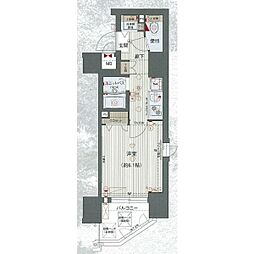 プレサンス鶴舞グリーンパーク 1Kの間取図画像