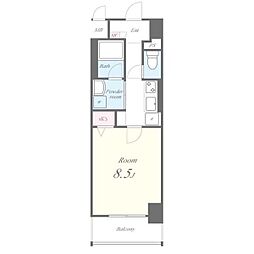 TheFirstOneKanayama 1Kの間取図画像