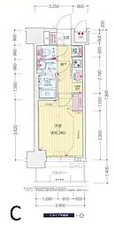 プレサンス太閤通ファシール 1Kの間取図画像