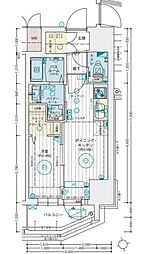 エステムコート名古屋葵 1DKの間取図画像
