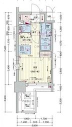 プレサンス錦プレミアム ワンルームの間取図画像