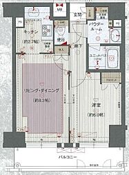 プレサンス鶴舞グリーンパーク 1LDKの間取図画像