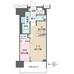 リニアゲートタワー名古屋 1LDKの間取図画像