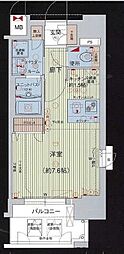 プレサンス名古屋STATIONビーフレックス 1Kの間取図画像