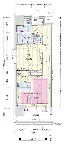 愛知県名古屋市中区丸の内３丁目(賃貸マンション1LDK・10階・44.52㎡)の写真 その2