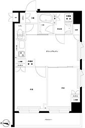 ルーブル西新井 4階2DKの間取り